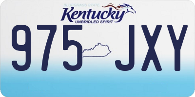 KY license plate 975JXY