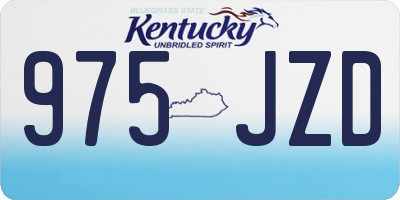 KY license plate 975JZD
