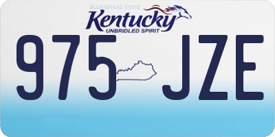 KY license plate 975JZE