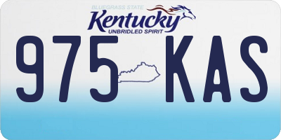 KY license plate 975KAS