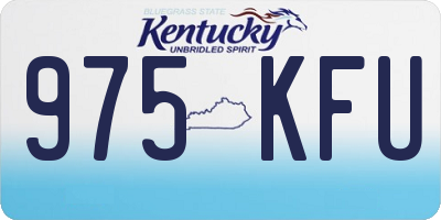 KY license plate 975KFU