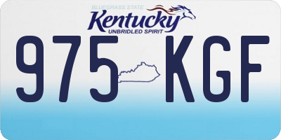 KY license plate 975KGF