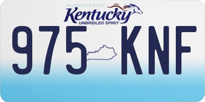 KY license plate 975KNF