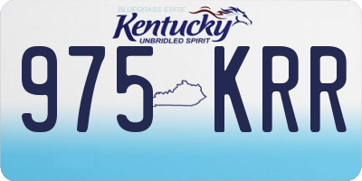 KY license plate 975KRR