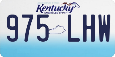 KY license plate 975LHW