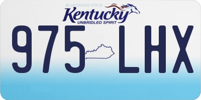 KY license plate 975LHX