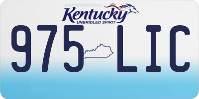 KY license plate 975LIC