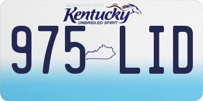 KY license plate 975LID