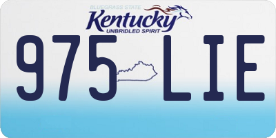KY license plate 975LIE