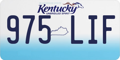 KY license plate 975LIF