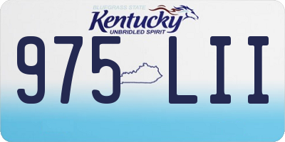 KY license plate 975LII