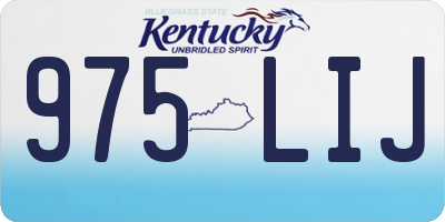 KY license plate 975LIJ