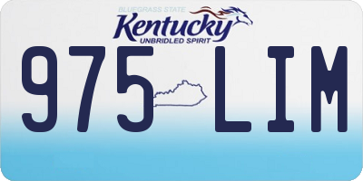 KY license plate 975LIM