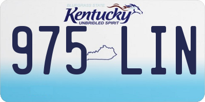 KY license plate 975LIN