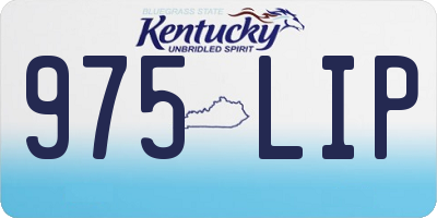 KY license plate 975LIP