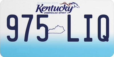 KY license plate 975LIQ