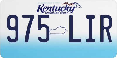 KY license plate 975LIR