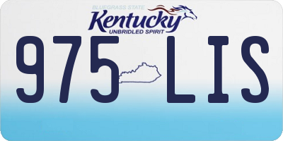 KY license plate 975LIS