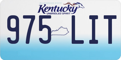 KY license plate 975LIT