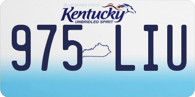 KY license plate 975LIU