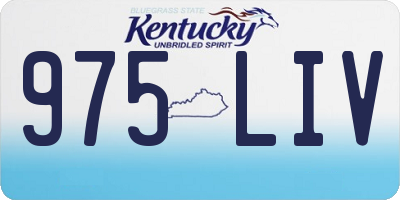 KY license plate 975LIV