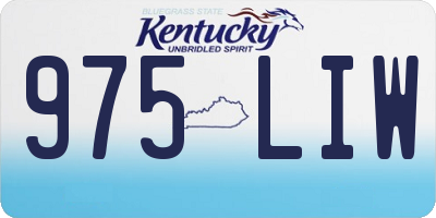 KY license plate 975LIW