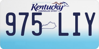 KY license plate 975LIY