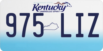 KY license plate 975LIZ