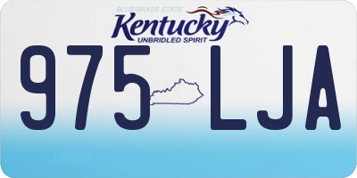 KY license plate 975LJA