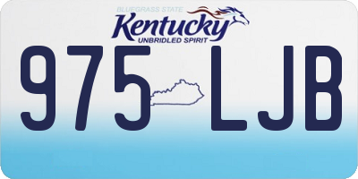 KY license plate 975LJB