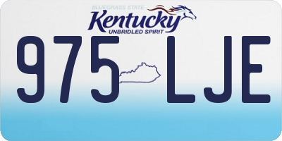 KY license plate 975LJE