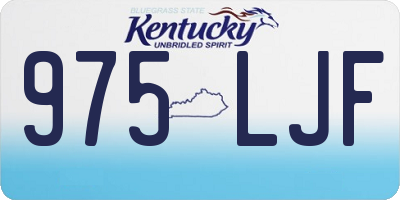 KY license plate 975LJF