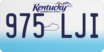 KY license plate 975LJI