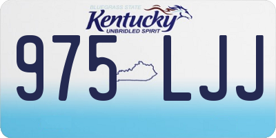 KY license plate 975LJJ