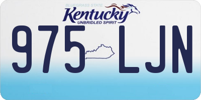KY license plate 975LJN