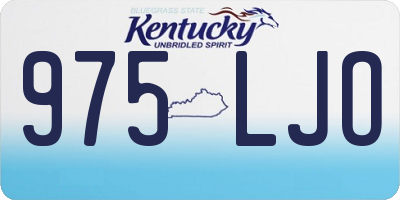KY license plate 975LJO