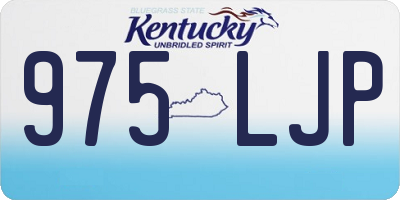 KY license plate 975LJP