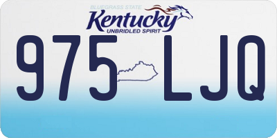 KY license plate 975LJQ