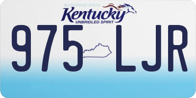 KY license plate 975LJR