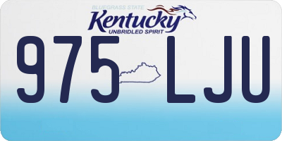 KY license plate 975LJU