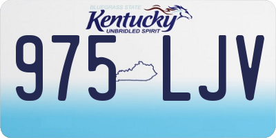 KY license plate 975LJV