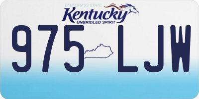KY license plate 975LJW