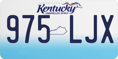 KY license plate 975LJX