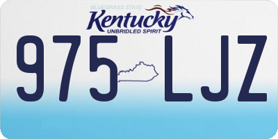 KY license plate 975LJZ