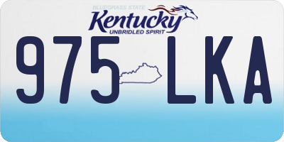 KY license plate 975LKA