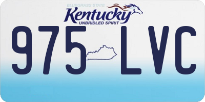 KY license plate 975LVC