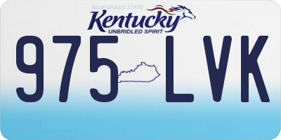 KY license plate 975LVK