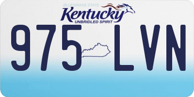 KY license plate 975LVN