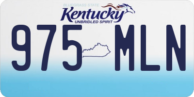 KY license plate 975MLN