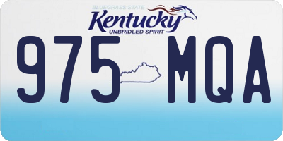 KY license plate 975MQA